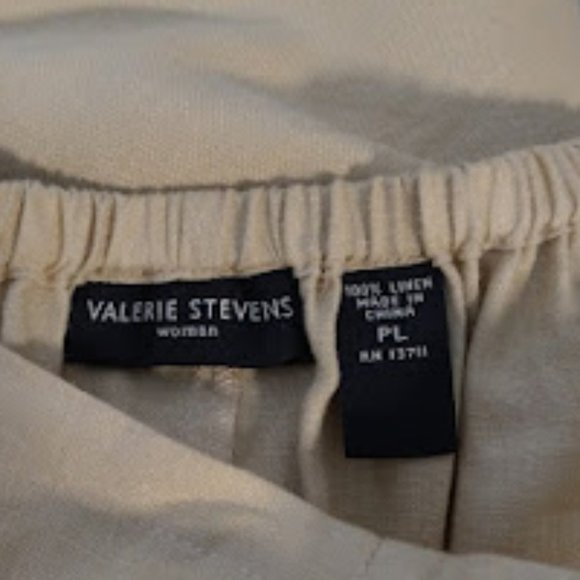 Valerie Stevens Khaki Linen Pants - Picture 4 of 6
